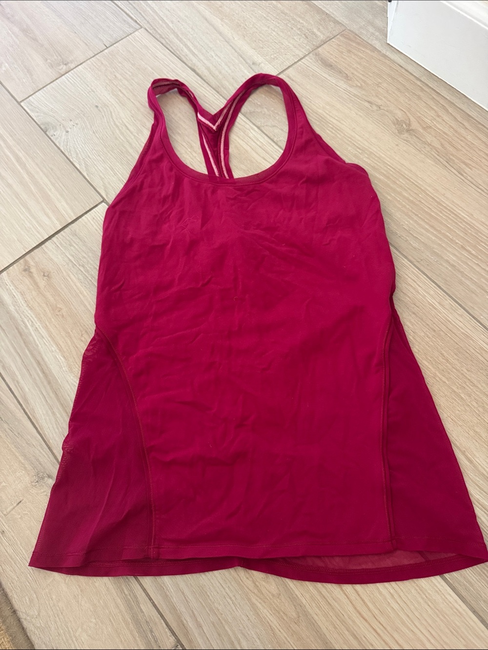 Lululemon Magenta Racerback ruched back Athletic Tank Top